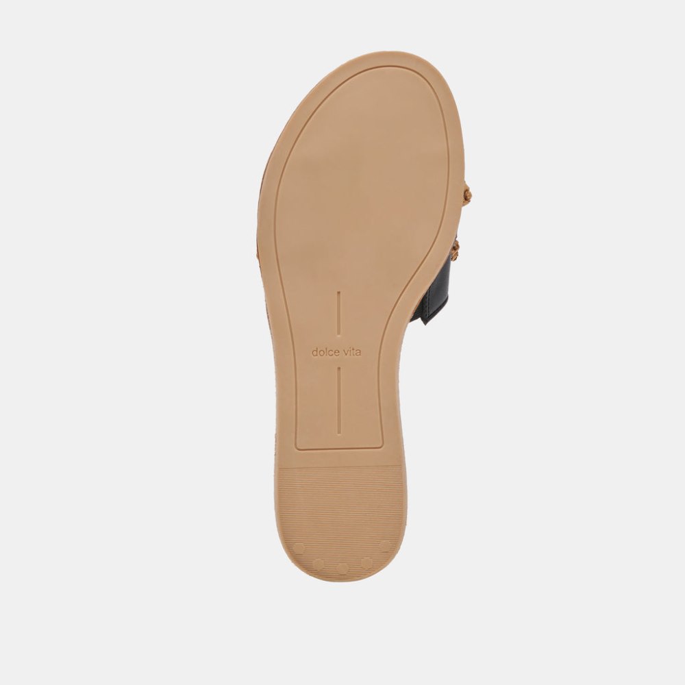 Dolce Vita Desa Sandals Black Leather