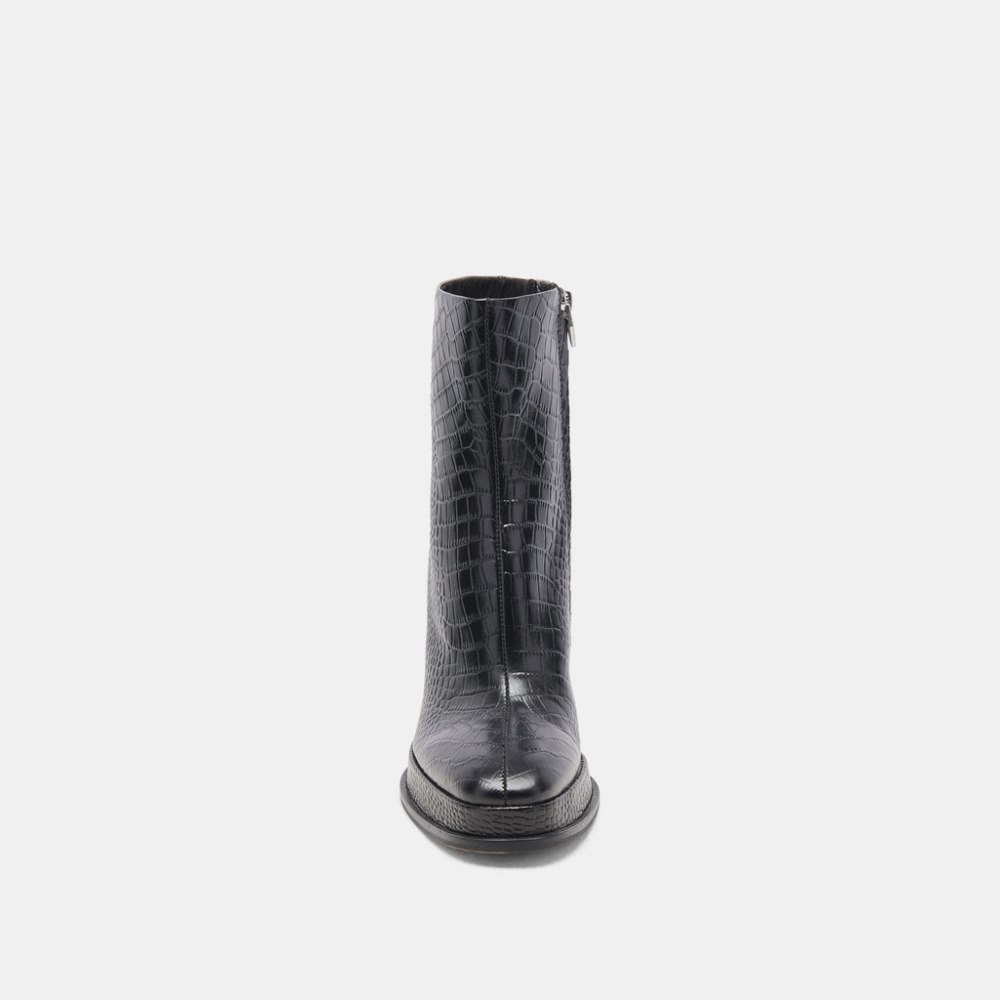 Dolce Vita Lochly Boots Noir Embossed Leather