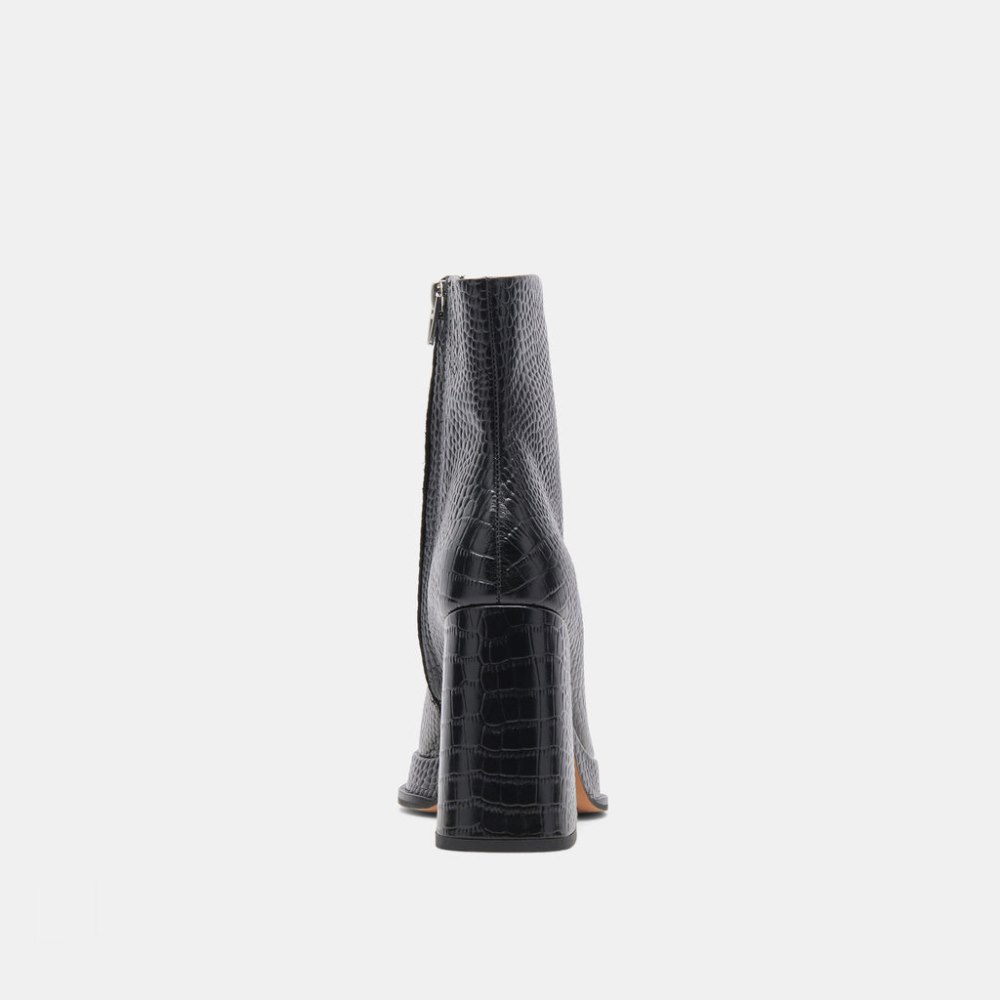Dolce Vita Lochly Boots Noir Embossed Leather