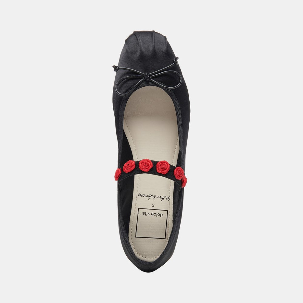 Dolce Vita Lilly Ballet Flats Black Multi Satin