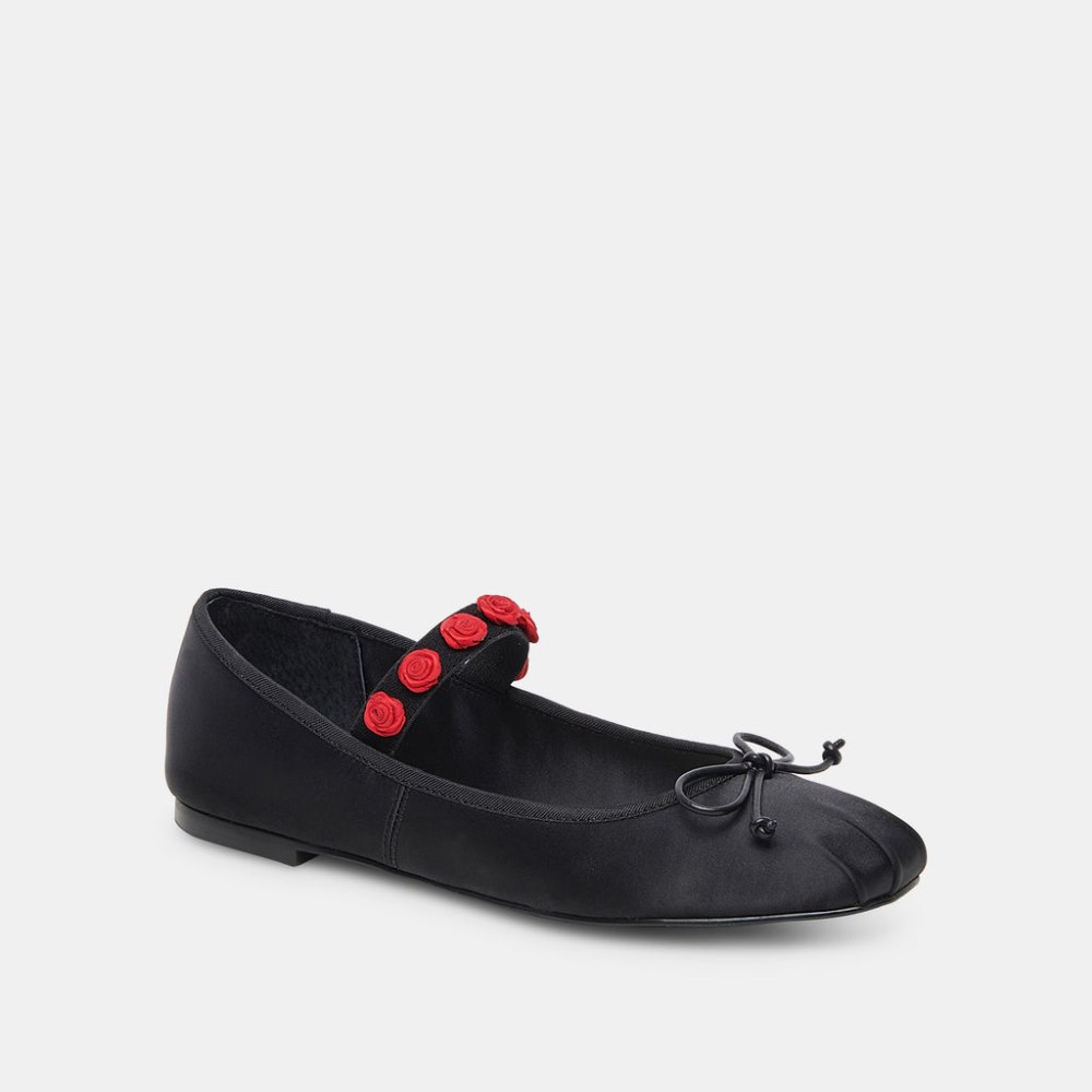 Dolce Vita Lilly Ballet Flats Black Multi Satin