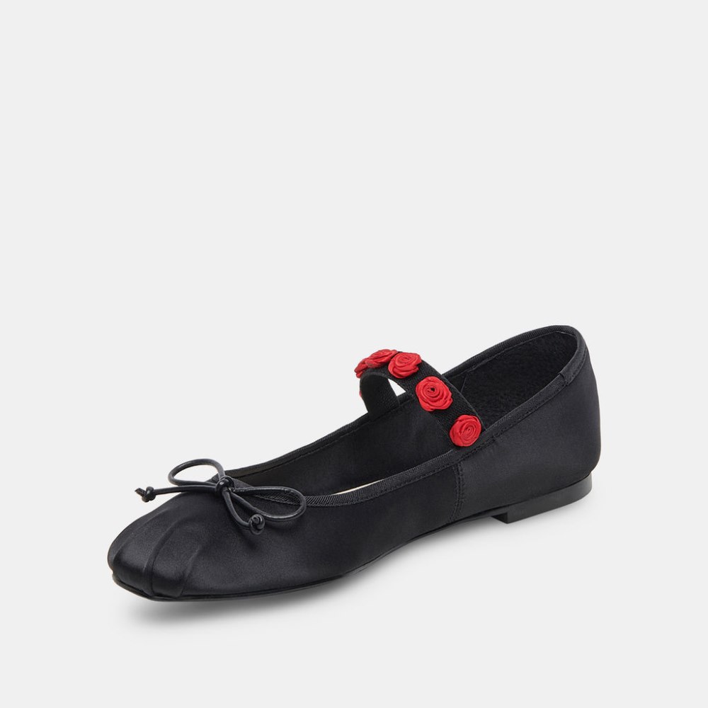 Dolce Vita Lilly Ballet Flats Black Multi Satin