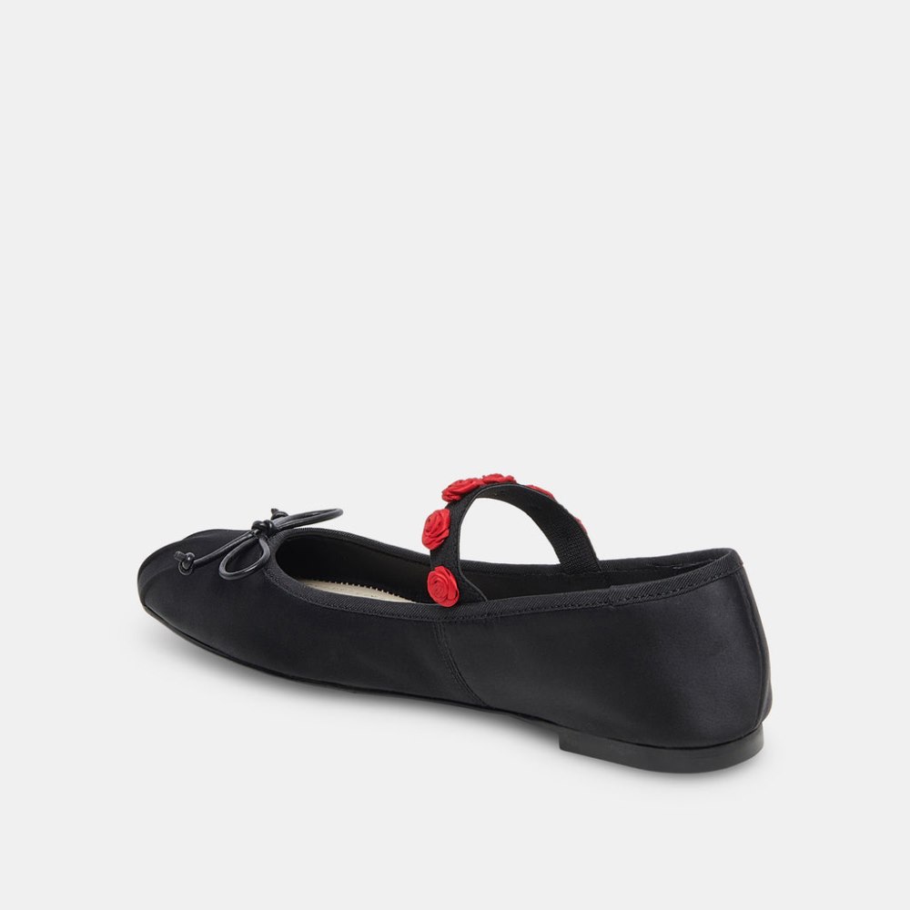 Dolce Vita Lilly Ballet Flats Black Multi Satin