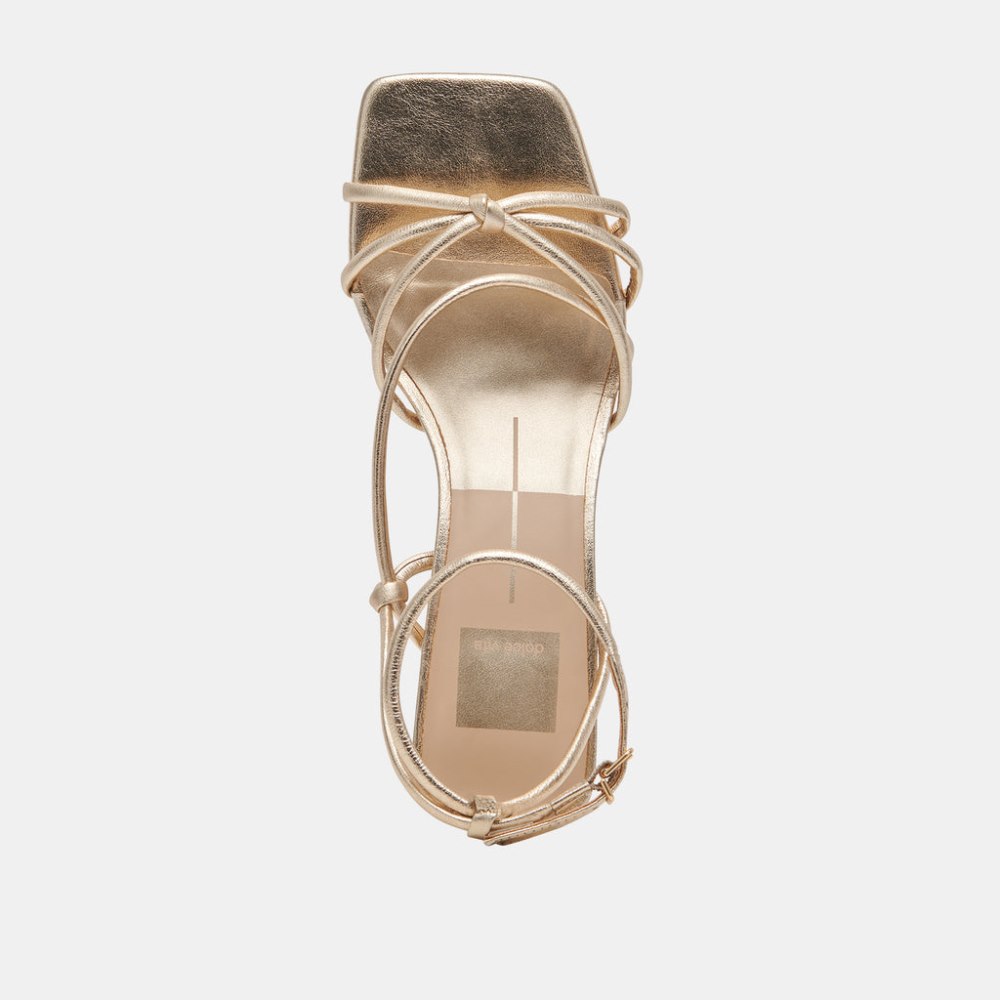 Dolce Vita Bev Heels Gold Metallic Leather