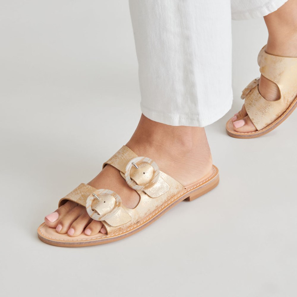Dolce Vita Secily Sandals Light Gold Nubuck