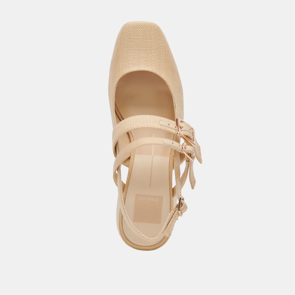 Dolce Vita Patzy Heels Natural Raffia