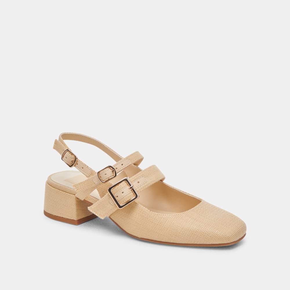 Dolce Vita Patzy Heels Natural Raffia