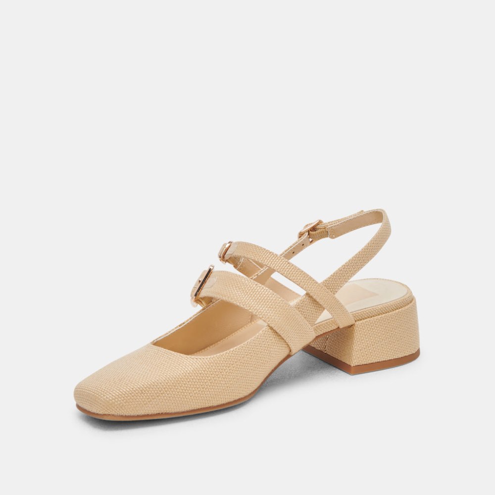 Dolce Vita Patzy Heels Natural Raffia