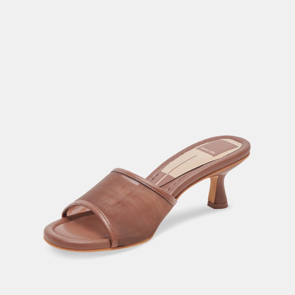 Dolce Vita Meeza Heels Espresso Mesh