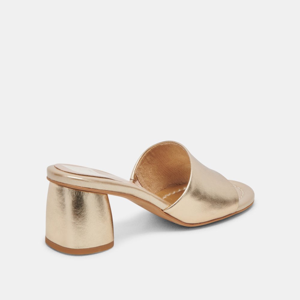 Dolce Vita Minny Dress Heels Rose Gold Metallic Leather