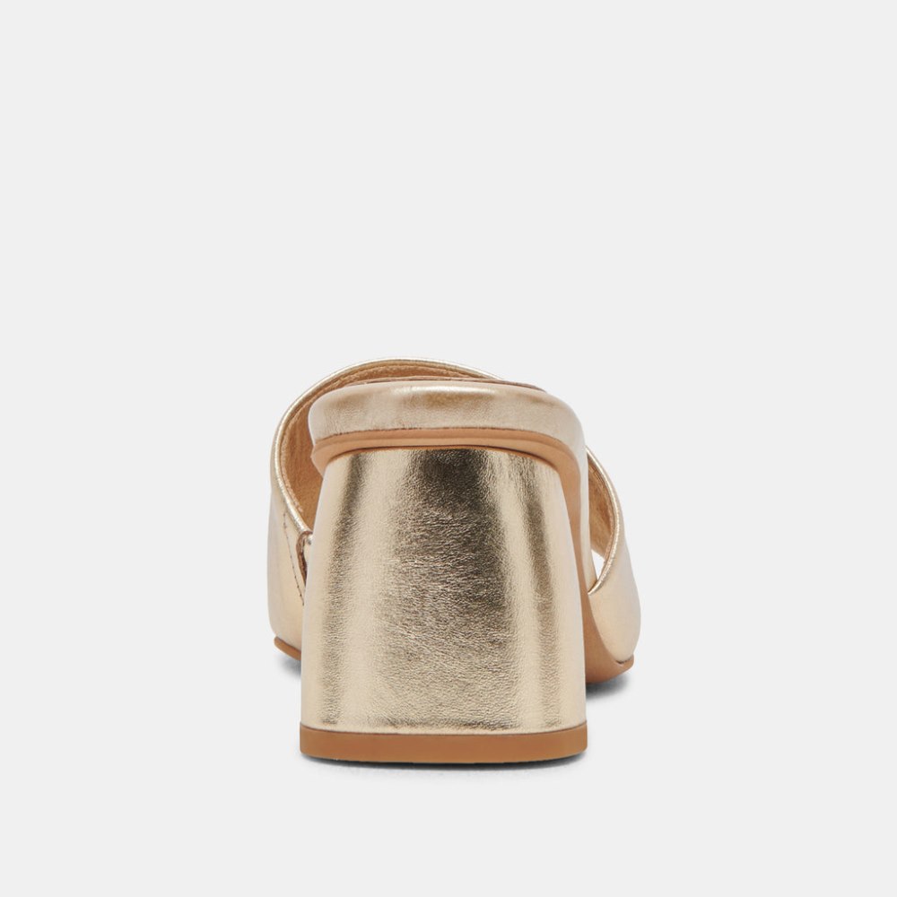 Dolce Vita Minny Dress Heels Rose Gold Metallic Leather