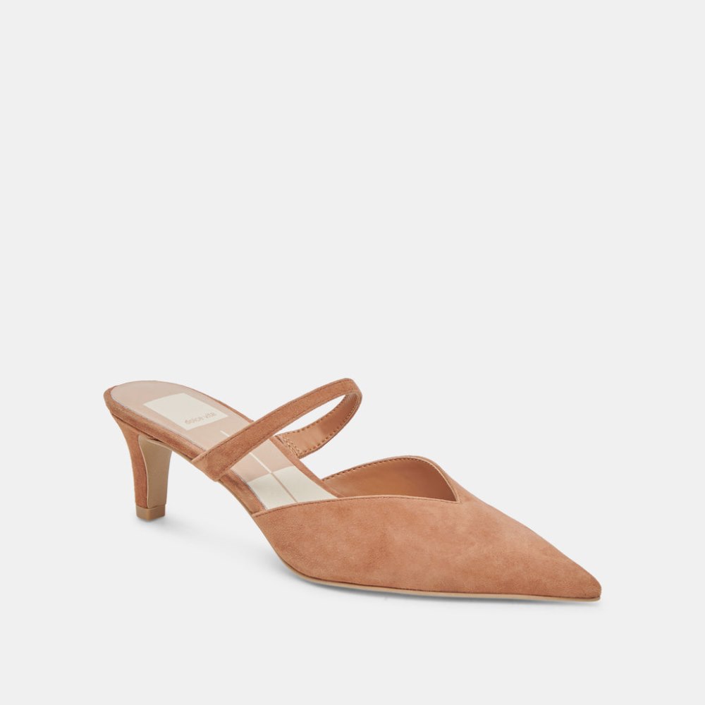 Dolce Vita Kanika Mid Heels Brown Suede