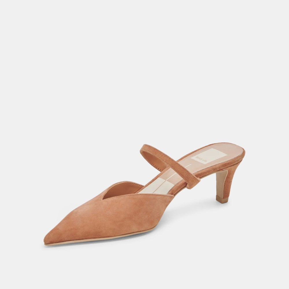 Dolce Vita Kanika Mid Heels Brown Suede