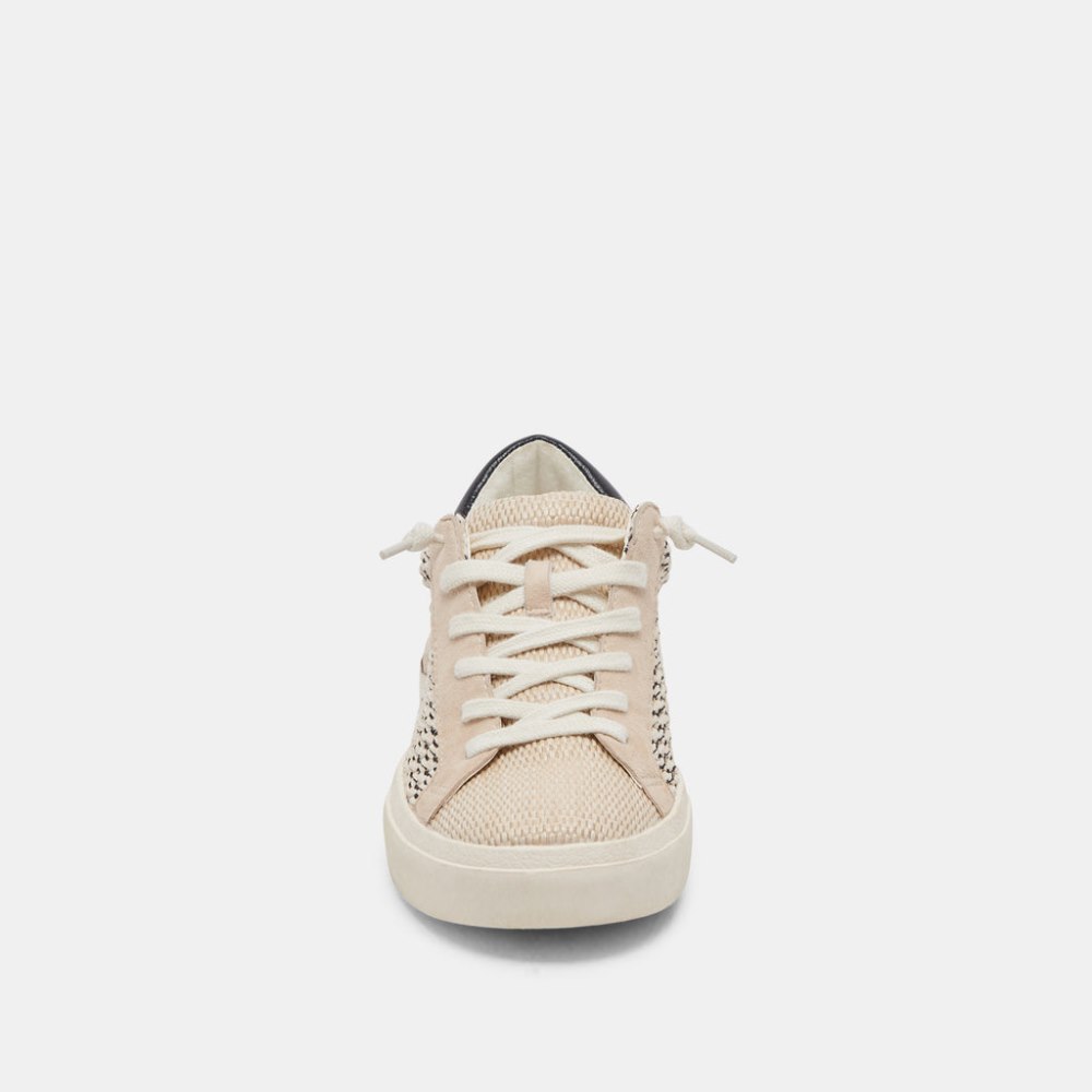 Dolce Vita Zina Sneakers Black Natural Raffia