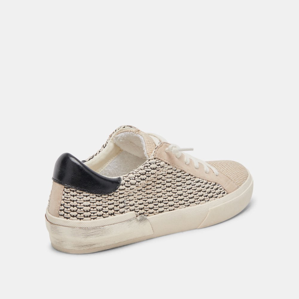 Dolce Vita Zina Sneakers Black Natural Raffia