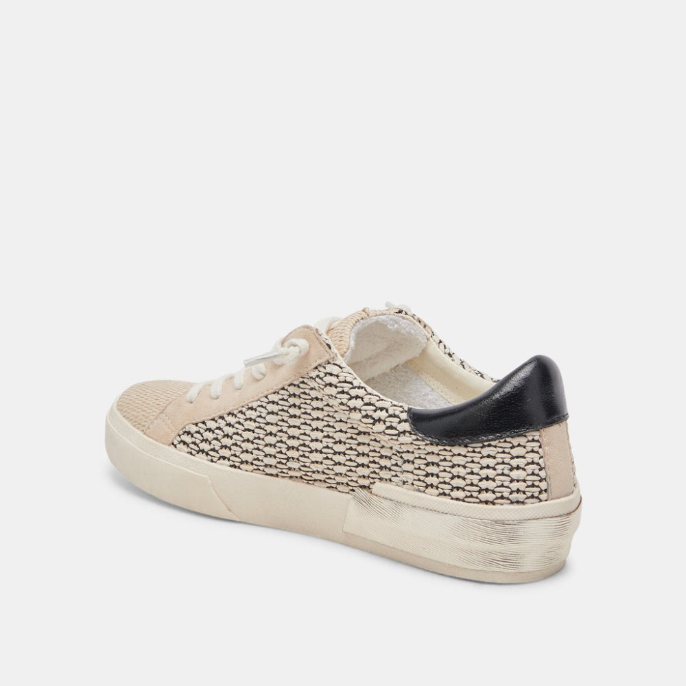 Dolce Vita Zina Sneakers Black Natural Raffia