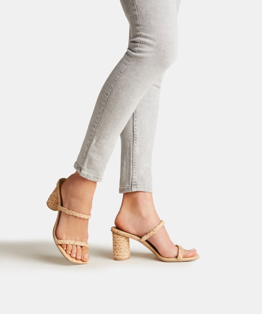 Dolce Vita Noles Heels Lt Natural Raffia