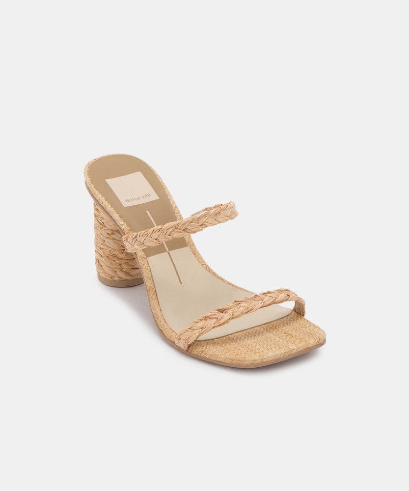Dolce Vita Noles Heels Lt Natural Raffia