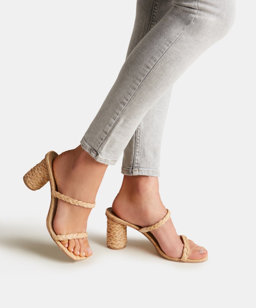 Dolce Vita Noles Heels Lt Natural Raffia