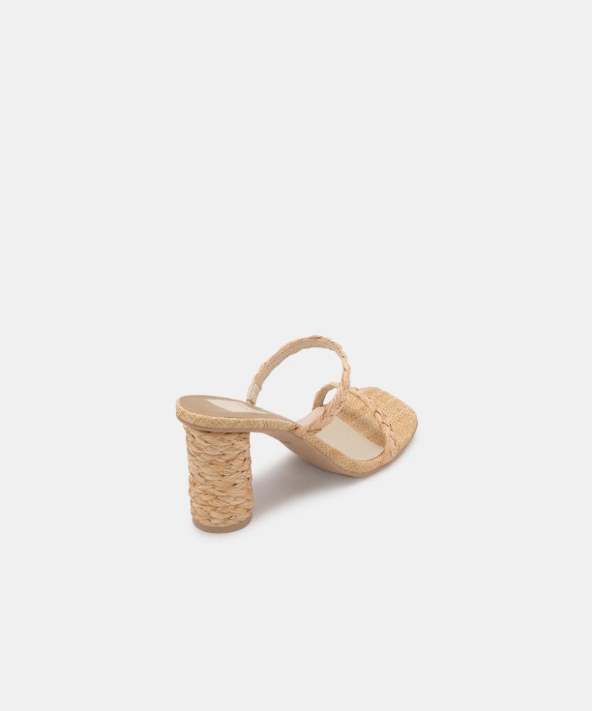 Dolce Vita Noles Heels Lt Natural Raffia