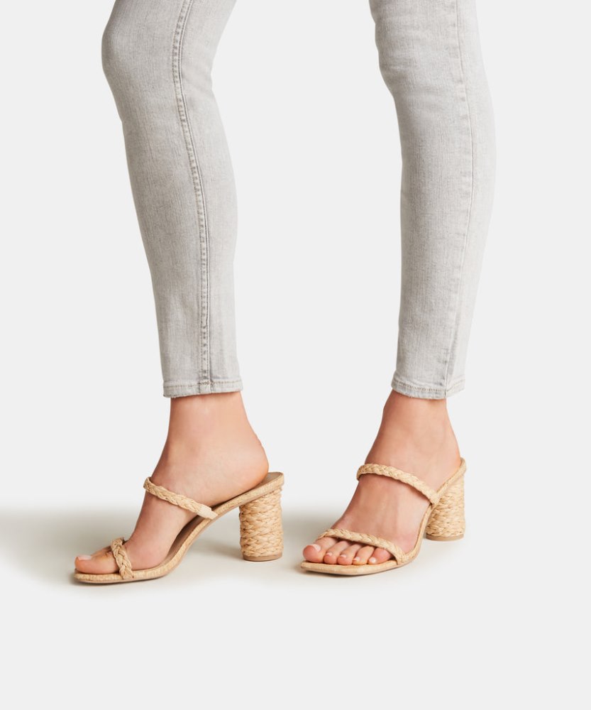 Dolce Vita Noles Heels Lt Natural Raffia