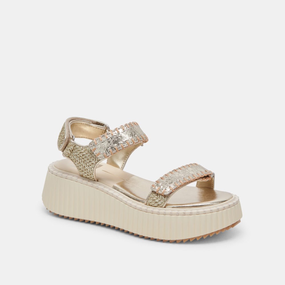 Dolce Vita Debra Sandals Platinum Distressed Leather