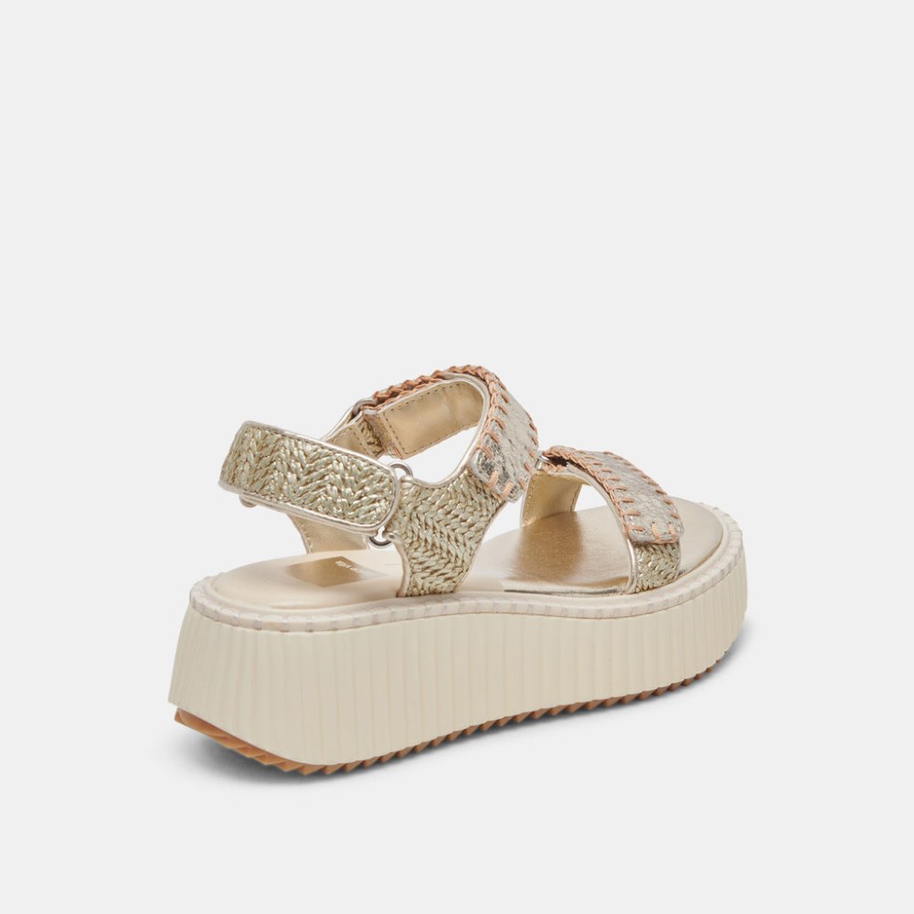 Dolce Vita Debra Sandals Platinum Distressed Leather