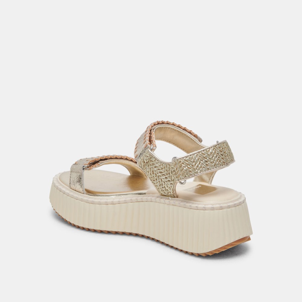 Dolce Vita Debra Sandals Platinum Distressed Leather