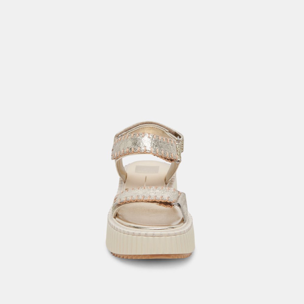 Dolce Vita Debra Sandals Platinum Distressed Leather