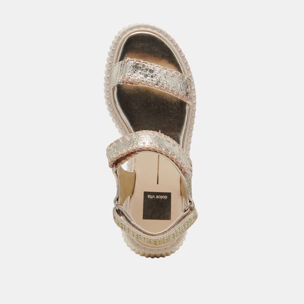 Dolce Vita Debra Sandals Platinum Distressed Leather