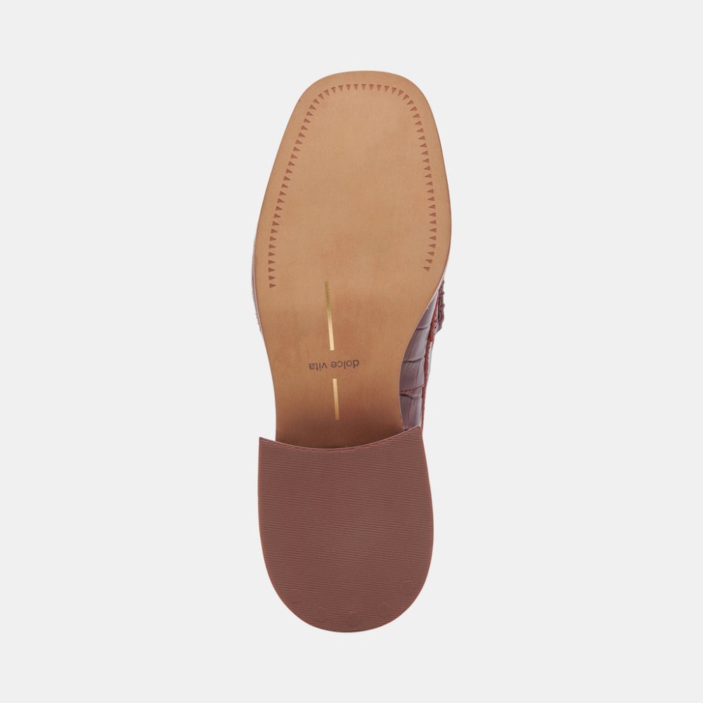 Dolce Vita Talie Loafers Cabernet Embossed Leather