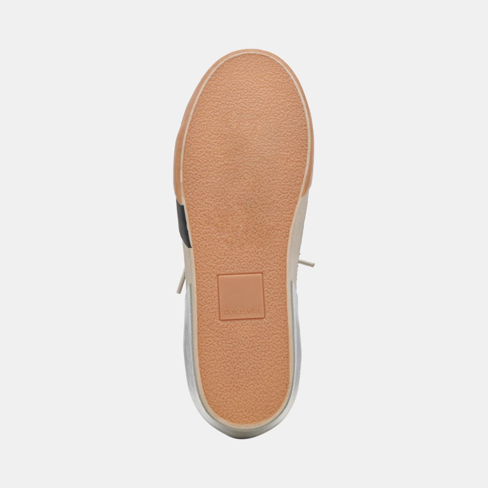 Dolce Vita Zina Sneakers Onyx Embossed Leather
