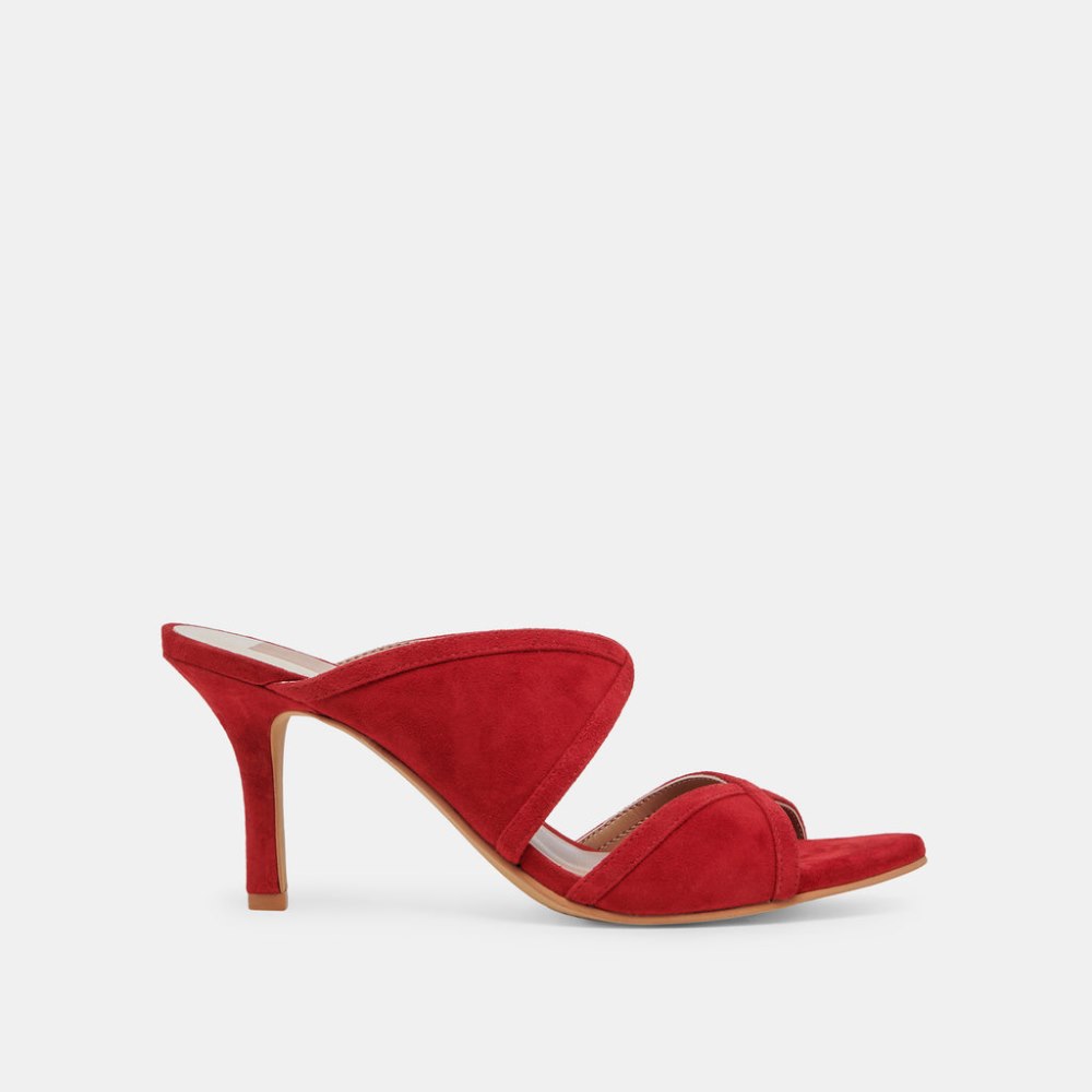 Dolce Vita Mandel Heels Crimson Suede