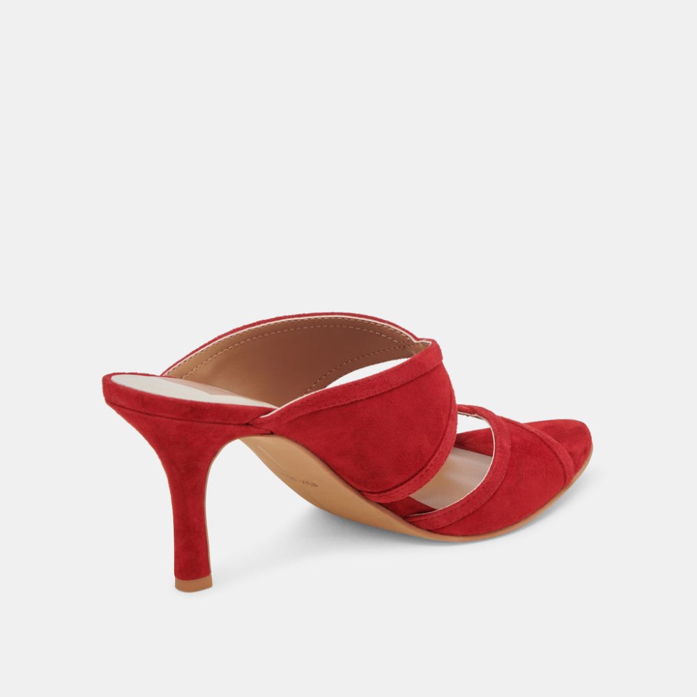 Dolce Vita Mandel Heels Crimson Suede