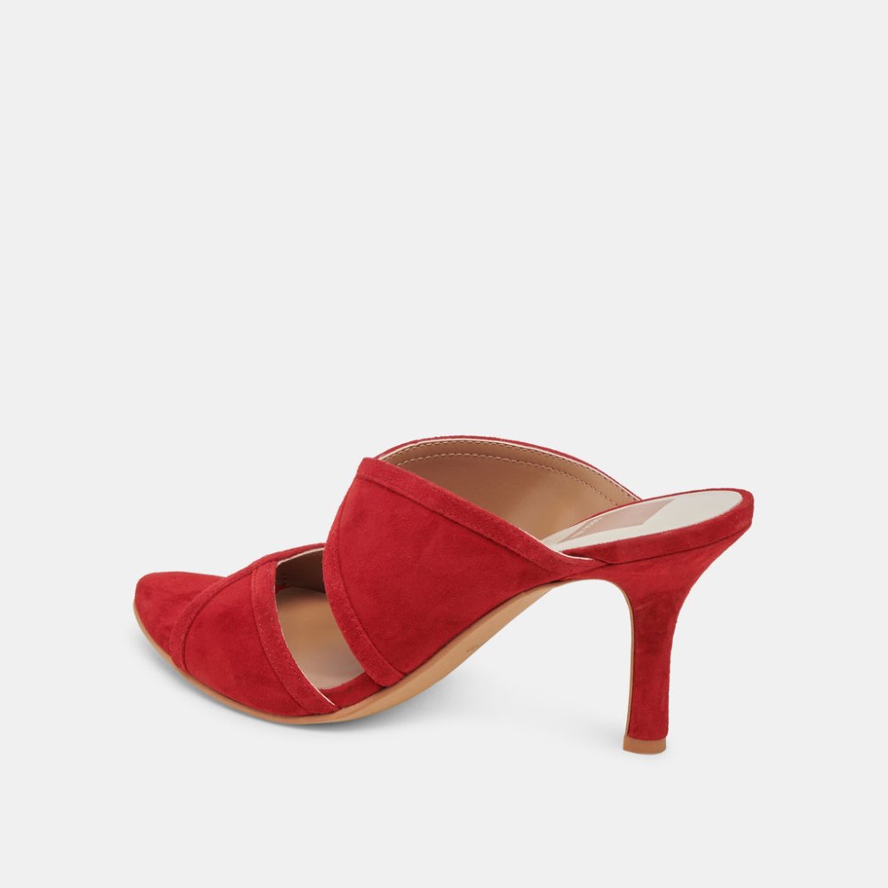 Dolce Vita Mandel Heels Crimson Suede