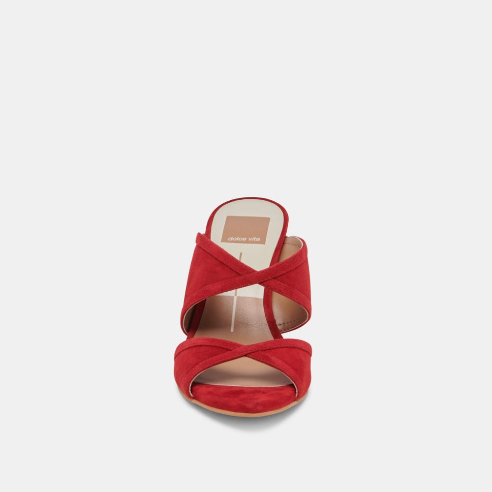 Dolce Vita Mandel Heels Crimson Suede