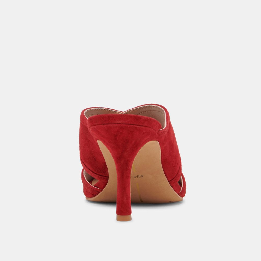 Dolce Vita Mandel Heels Crimson Suede