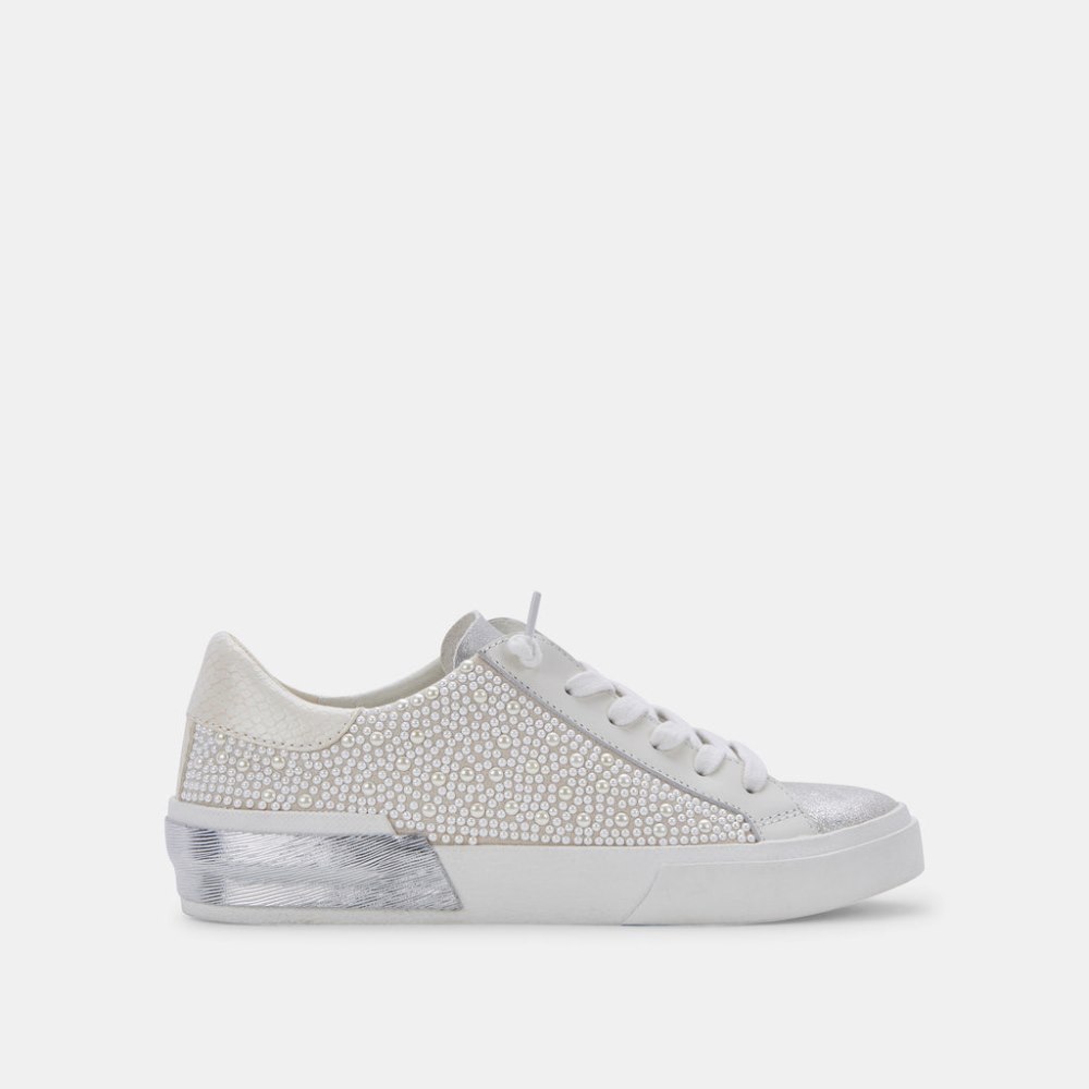 Dolce Vita Zina Pearl Wide Sneakers Vanilla Pearls