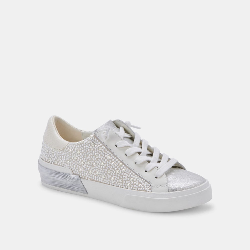 Dolce Vita Zina Pearl Wide Sneakers Vanilla Pearls