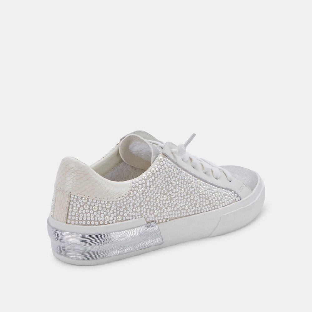 Dolce Vita Zina Pearl Wide Sneakers Vanilla Pearls