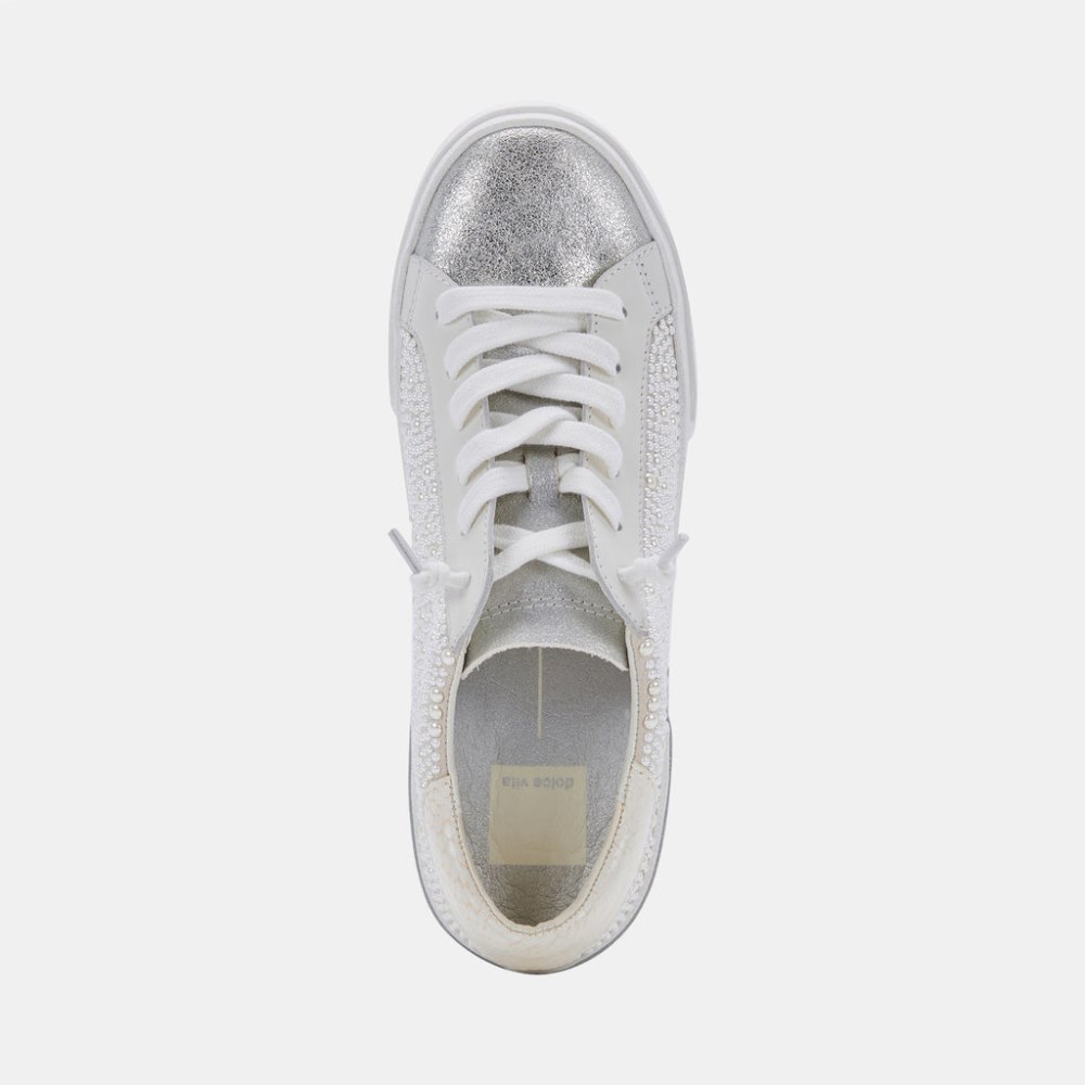Dolce Vita Zina Pearl Wide Sneakers Vanilla Pearls