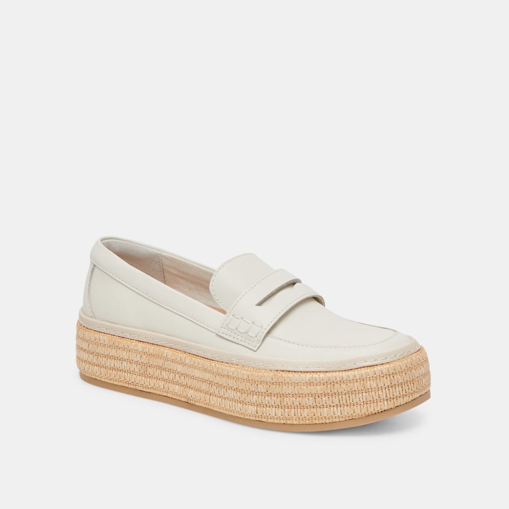 Dolce Vita Ranna Loafers Ivory Leather