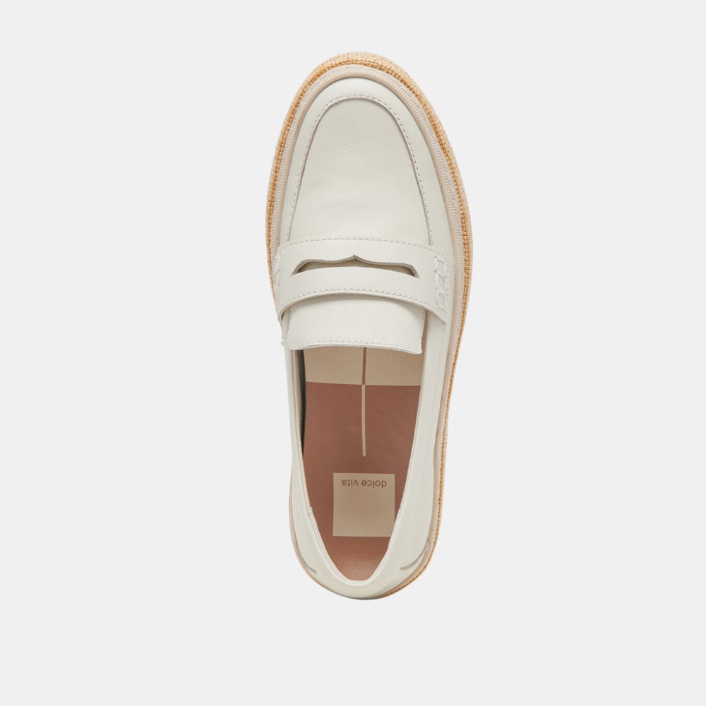 Dolce Vita Ranna Loafers Ivory Leather