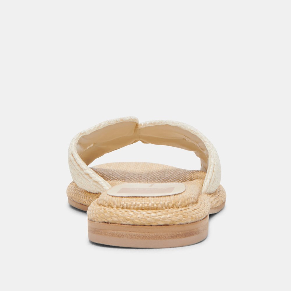 Dolce Vita Atomic Wide Sandals White Raffia