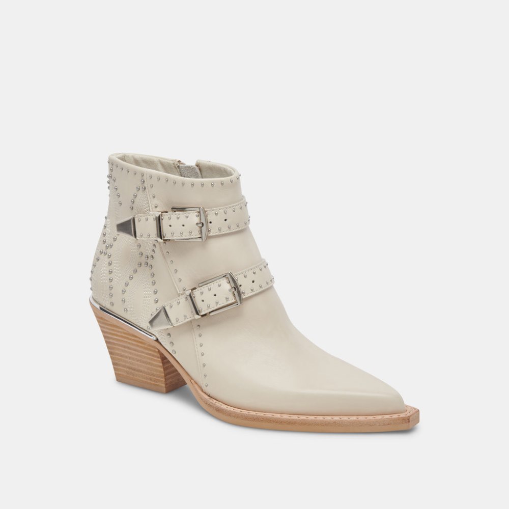Dolce Vita Ronnie Booties Ivory Leather