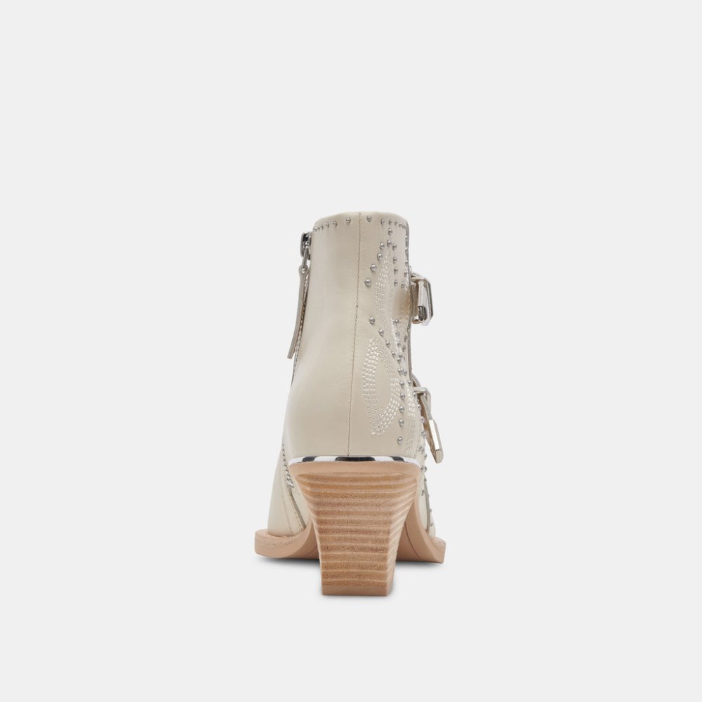 Dolce Vita Ronnie Booties Ivory Leather