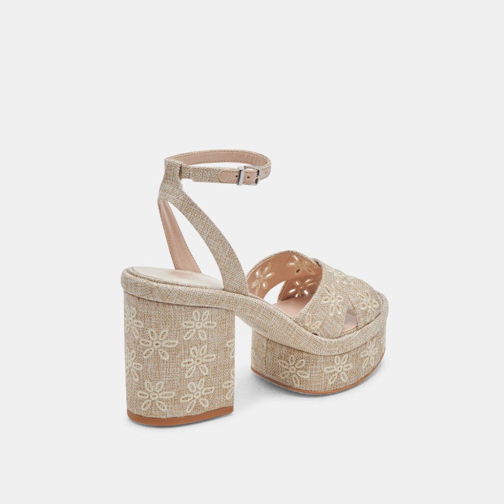Dolce Vita Laisha Heels Almond Floral Eyelet