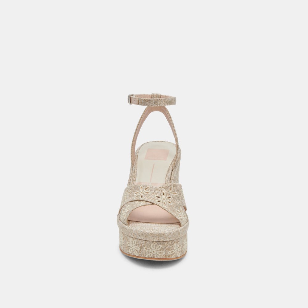 Dolce Vita Laisha Heels Almond Floral Eyelet