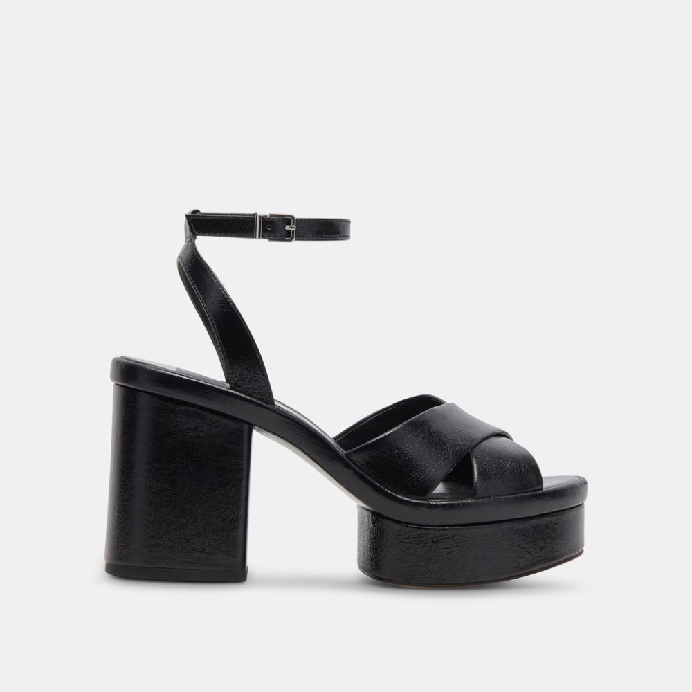 Dolce Vita Laisha Heels Midnight Crinkle Patent