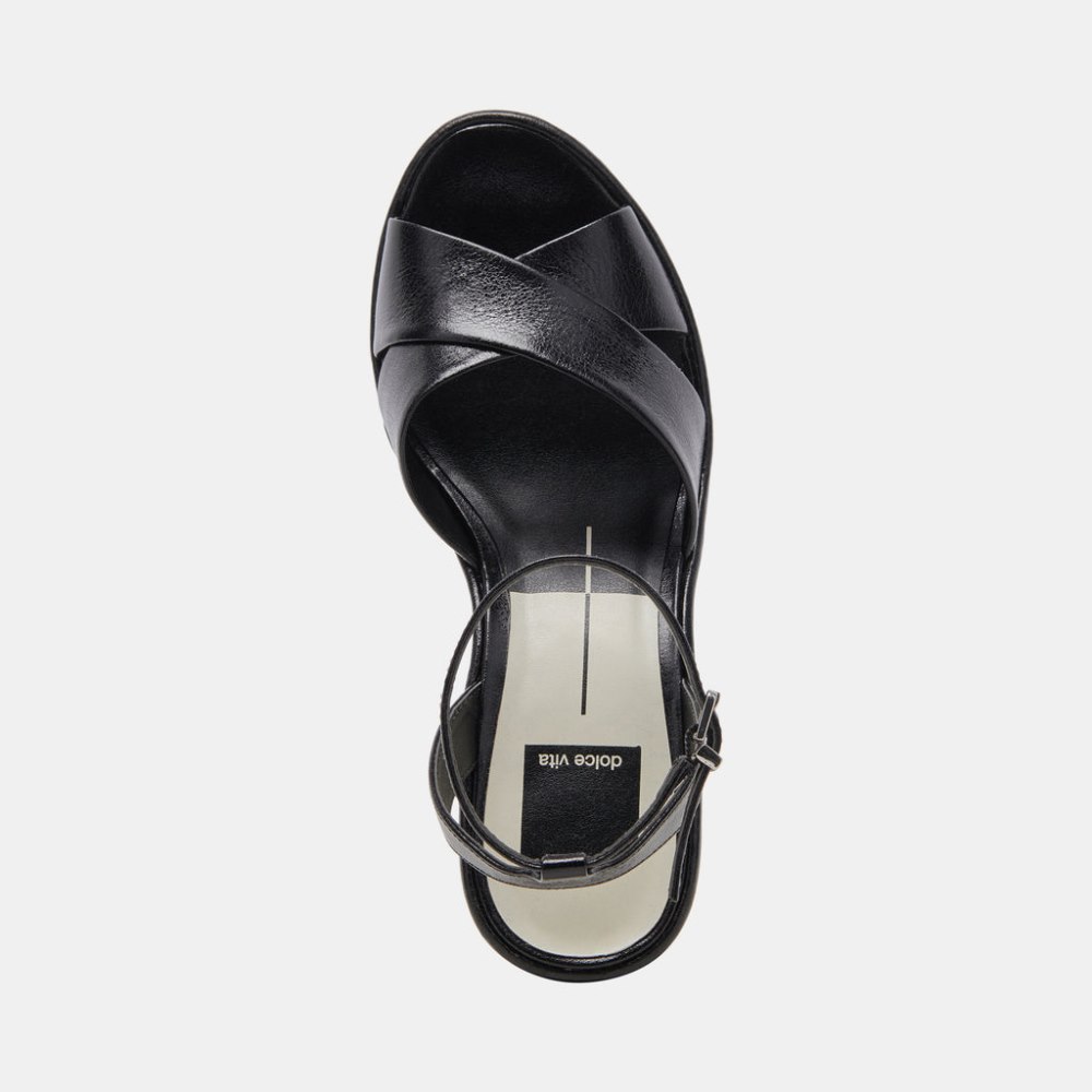 Dolce Vita Laisha Heels Midnight Crinkle Patent